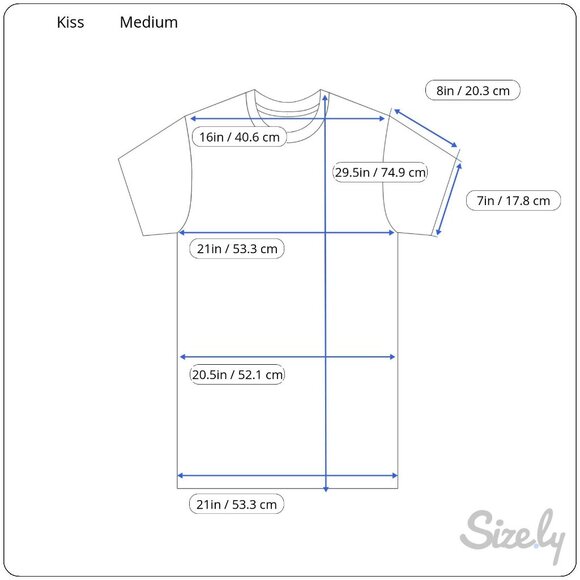 KISS Americana Men's Blue Graphic T-Shirt Medium NWT - Picture 5 of 5